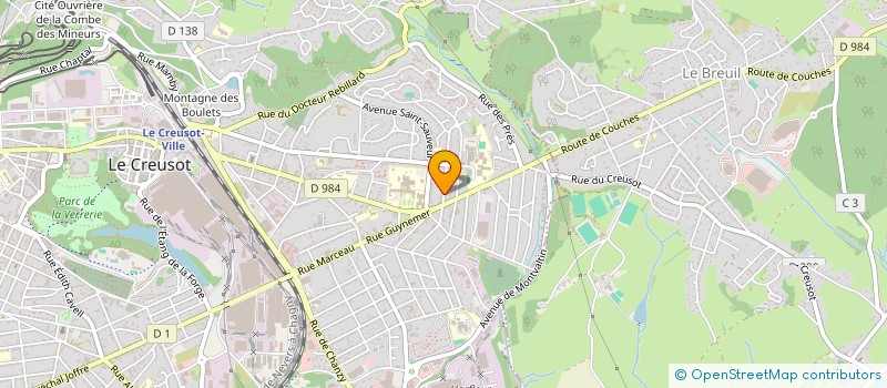 localisation de l'entreprise ANTINEA à LE CREUSOT