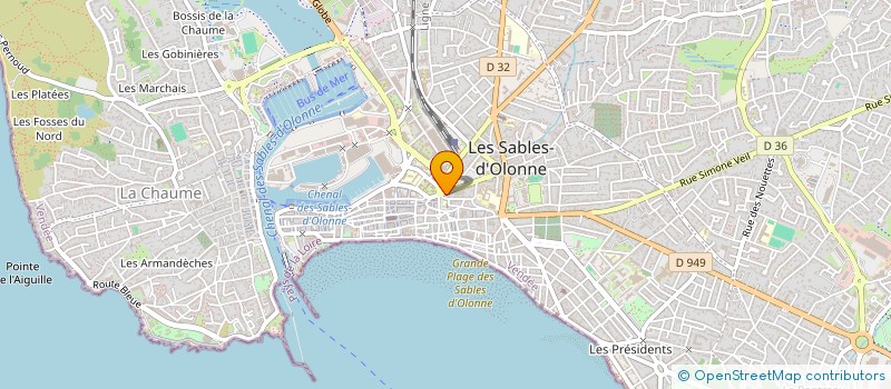 localisation de l'entreprise ANTINEA à LES SABLES D'OLONNE