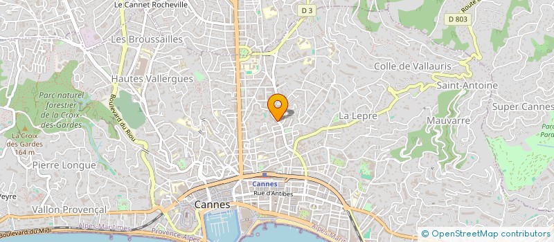 localisation de l'entreprise ANTIQUAIRES ASSOCIES à CANNES