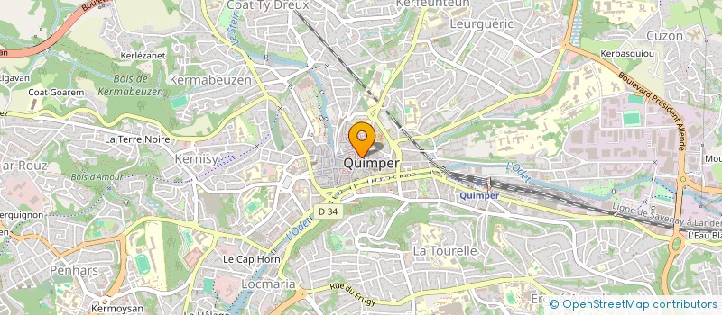 localisation de l'entreprise ANTIQUE MARKETING AND COMMERCE  QUIMPER