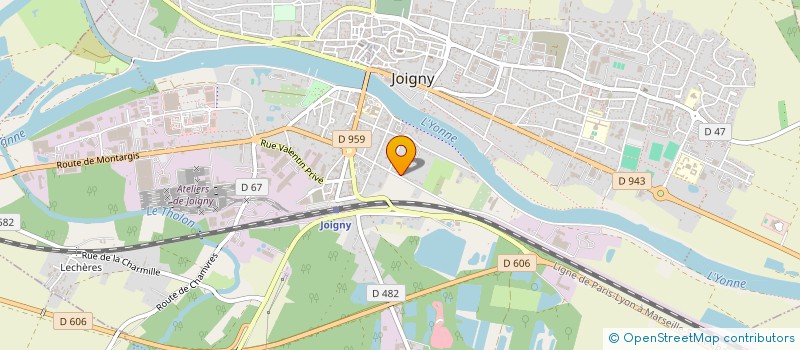 localisation de l'entreprise ANTIQUITES DECORATION STEPHANE LEFEVRE  JOIGNY