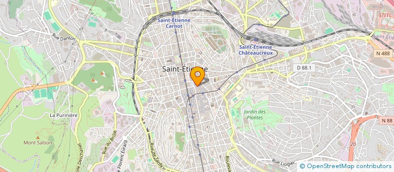 localisation de l'entreprise ANTIQUITES DEVILLE à SAINT-ETIENNE