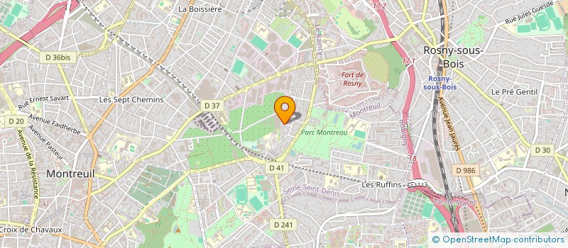 localisation de l'entreprise ANTIQUITES ROND POINT ELYSEES 7 à MONTREUIL