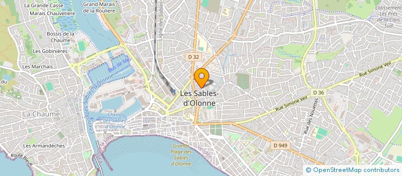 localisation de l'entreprise ANTOGENE à LES SABLES D'OLONNE