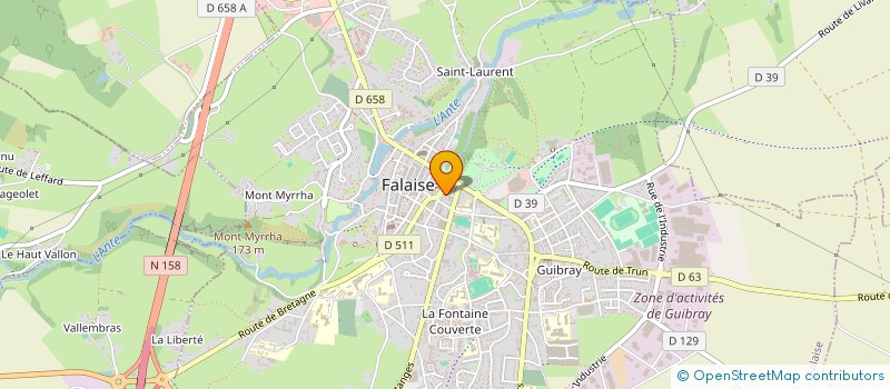 localisation de l'entreprise ANTOINE & ASSOCIES à FALAISE