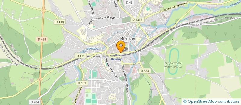 localisation de l'entreprise ANTOINE COUVERTURE à BERNAY