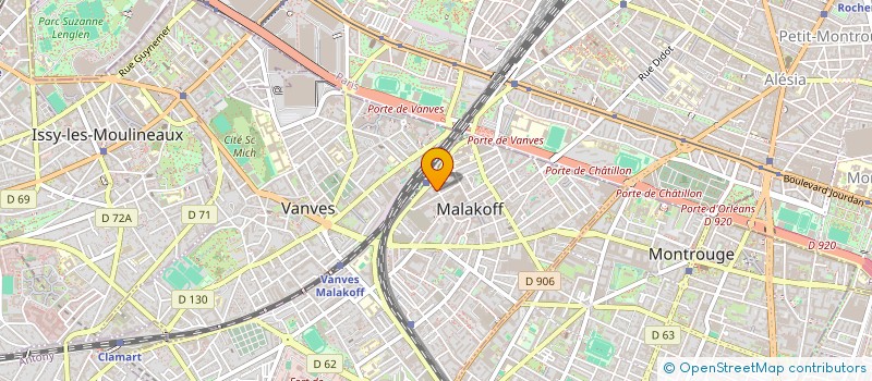 localisation de l'entreprise ANTOINE DARGHAM SAS  MALAKOFF