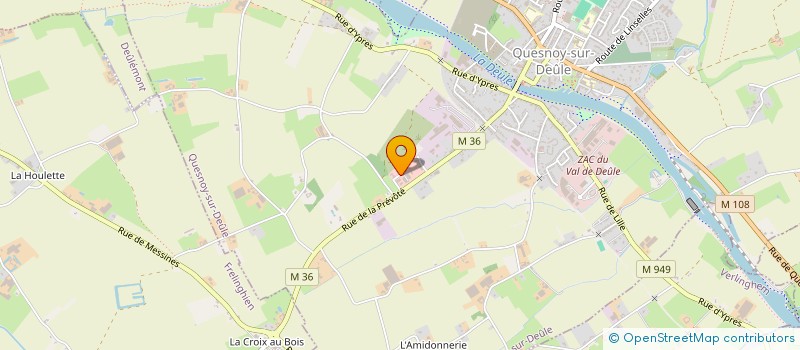 localisation de l'entreprise ANTOINE DUFILHO CREATION à QUESNOY-SUR-DEULE