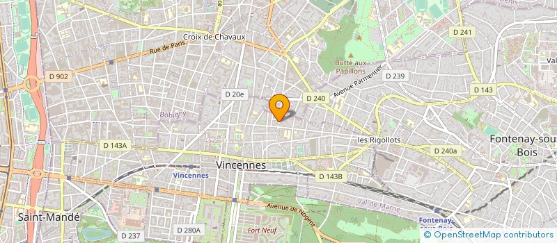 localisation de l'entreprise ANTOINE-ERIC SAMMARTINO à VINCENNES