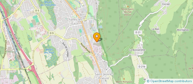 localisation de l'entreprise ANTOINE JOSNIN EURL  CHALLES-LES-EAUX