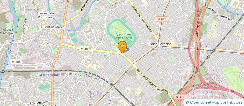 localisation de l'entreprise ANTOINE KERBAGE à MARCQ-EN-BARŒUL