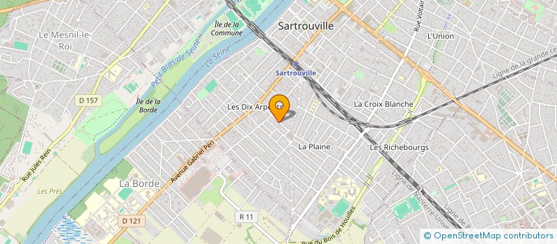 localisation de l'entreprise ANTOINE LAGNEAU-DUPIN COURTAGE  SARTROUVILLE