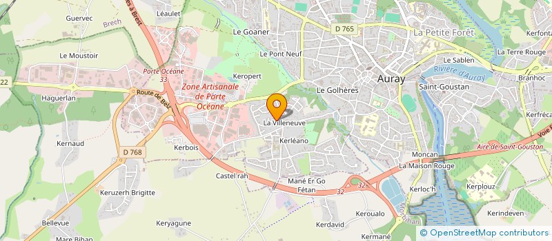 localisation de l'entreprise ANTOINE MOREAU à AURAY