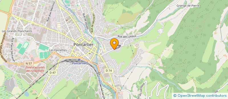 localisation de l'entreprise ANTOINE RACLOT OSTEOPATHE à PONTARLIER