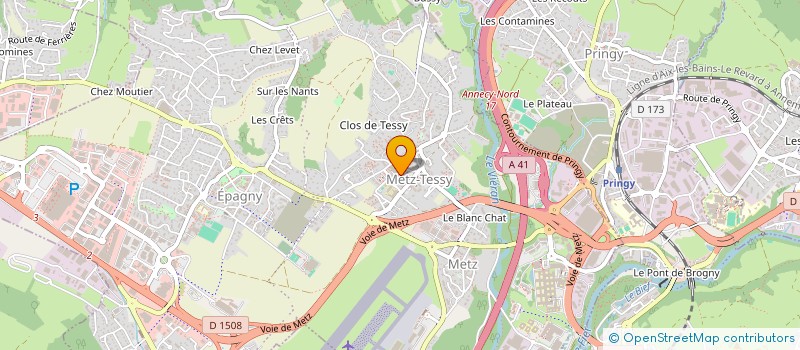 localisation de l'entreprise ANTOINE SKI SPORT  EPAGNY METZ-TESSY