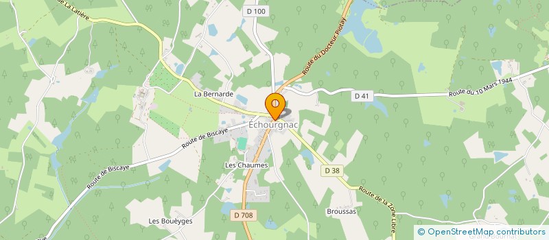 localisation de l'entreprise ANTOINE TRIBODET  ECHOURGNAC