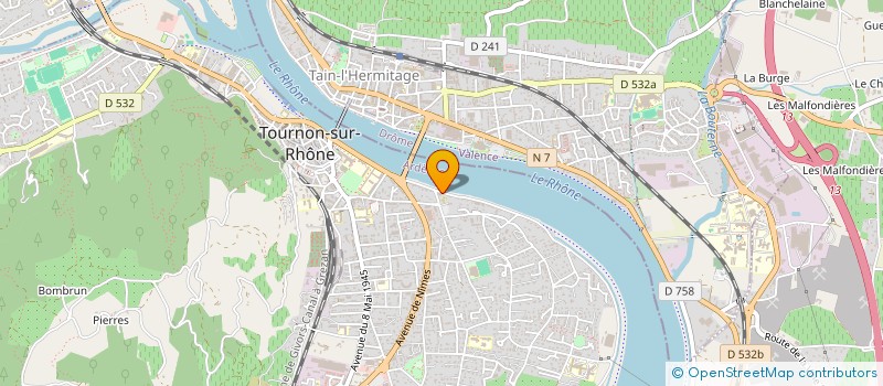 localisation de l'entreprise ANTOINE VERDIERE RENOVATION ET AGENCEMENT à TOURNON-SUR-RHONE