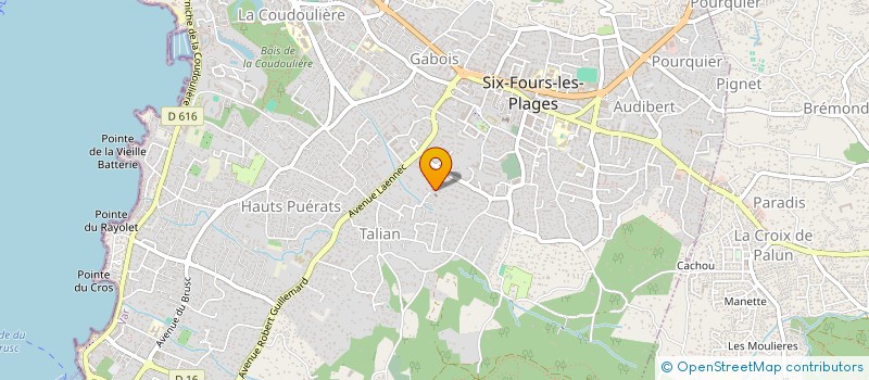 localisation de l'entreprise ANTOINETTE à SIX-FOURS-LES-PLAGES