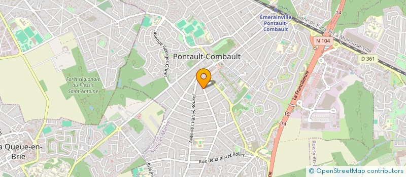 localisation de l'entreprise ANTONY ET DAVID à PONTAULT-COMBAULT