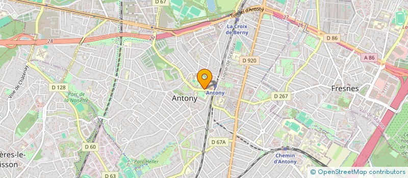localisation de l'entreprise ANTONY GESTION à ANTONY