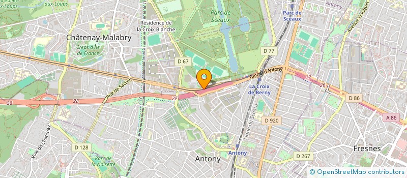 localisation de l'entreprise ANTONY METRO 92 à ANTONY