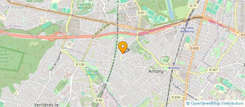 localisation de l'entreprise ANTONY TRAVAUX COURTAGE à ANTONY