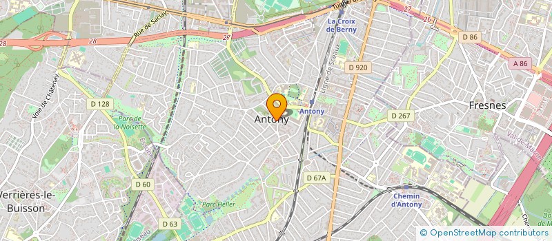 localisation de l'entreprise ANTONY VOLLEY BALL CLUB à ANTONY