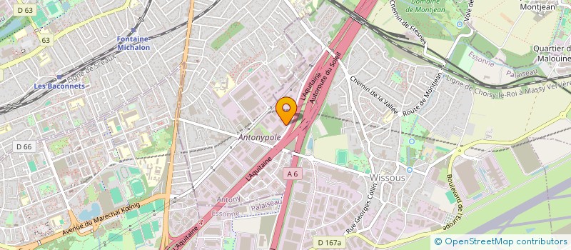 localisation de l'entreprise ANTONYOTEL à ANTONY