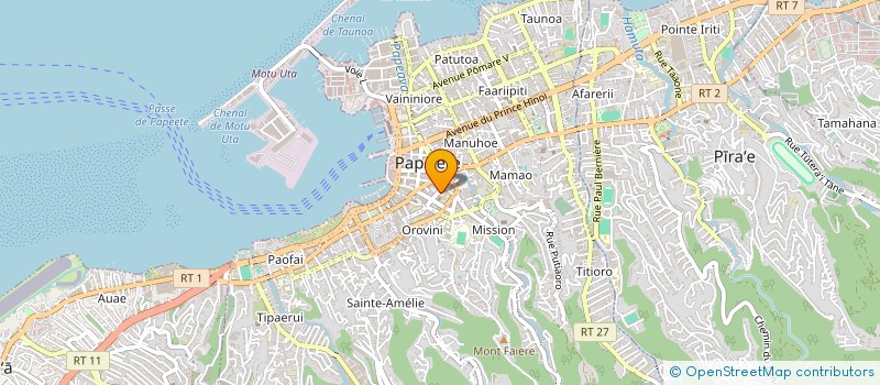 localisation de l'entreprise ANUANUA FORMATION à PAPEETE