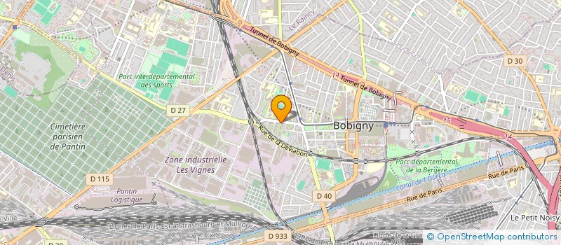 localisation de l'entreprise ANUBIS à BOBIGNY