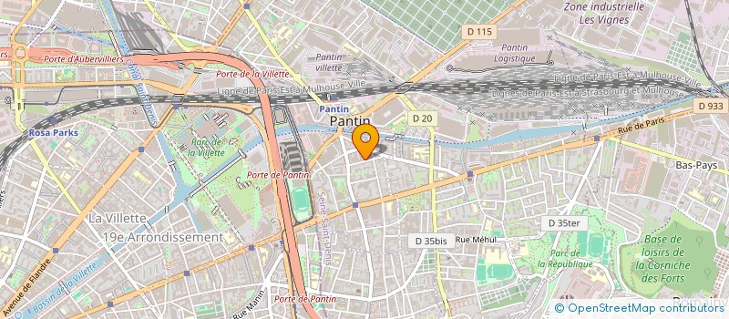 localisation de l'entreprise ANVELSAC SA à PANTIN