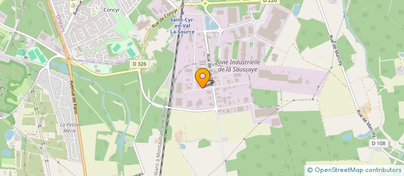 localisation de l'entreprise ANVOLIA 45 à SAINT-CYR-EN-VAL
