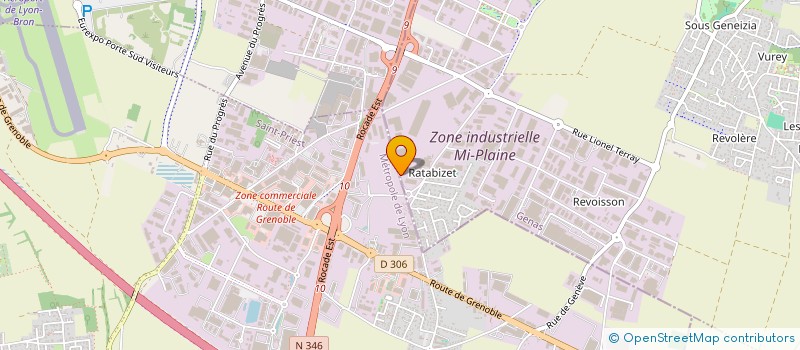 localisation de l'entreprise ANYPROX à GENAS