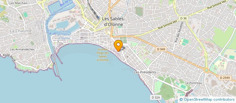 localisation de l'entreprise ANYTIME GESTION à LES SABLES D'OLONNE