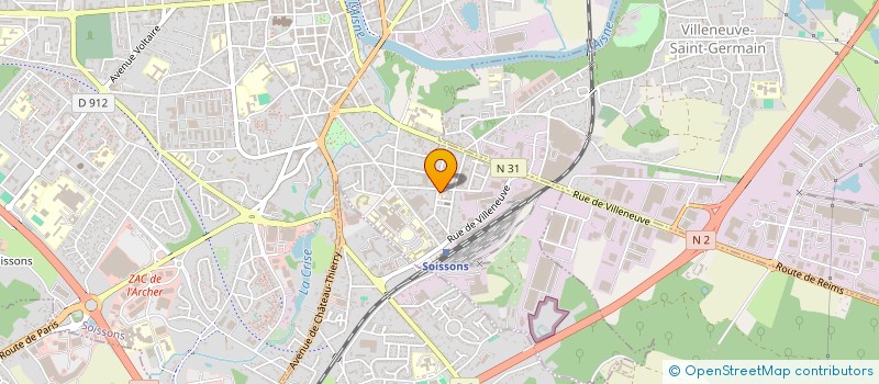 localisation de l'entreprise ANYVIS à SOISSONS