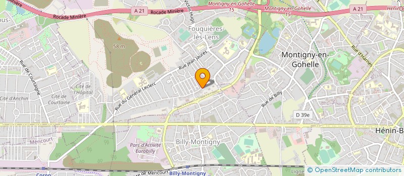 localisation de l'entreprise ANZALONE HABITAT  FOUQUIERES-LES-LENS