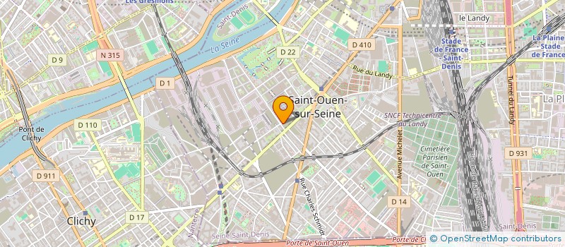 localisation de l'entreprise AO FIBRE ET RESEAU à SAINT-OUEN-SUR-SEINE