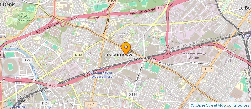 localisation de l'entreprise AO SERVICES à LA COURNEUVE