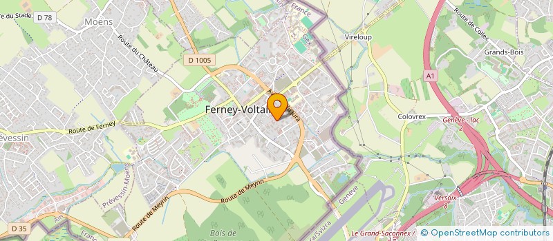 localisation de l'entreprise AO TECH à FERNEY-VOLTAIRE
