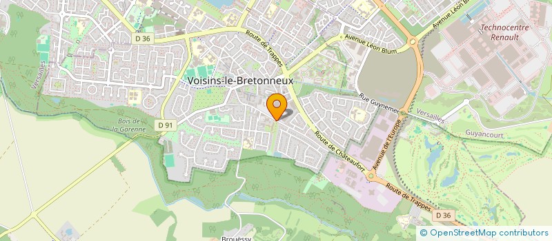 localisation de l'entreprise AOC-ALL OVER COUNTRIES  VOISINS-LE-BRETONNEUX