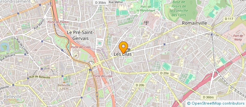 localisation de l'entreprise AOC LILAS à LES LILAS