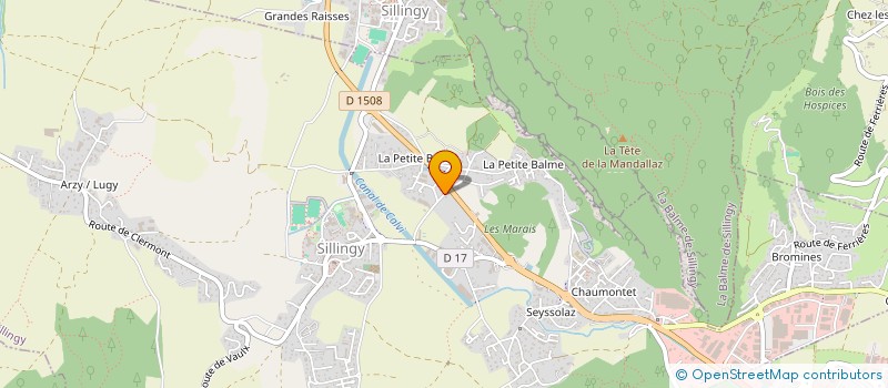 localisation de l'entreprise AOC MENUISERIE EBENISTERIE à SILLINGY