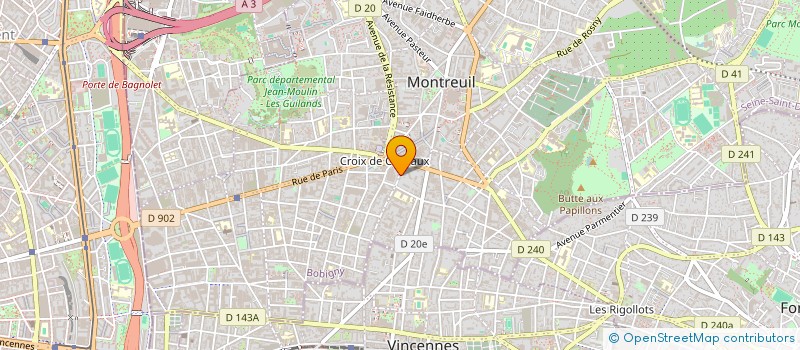 localisation de l'entreprise AOE à MONTREUIL