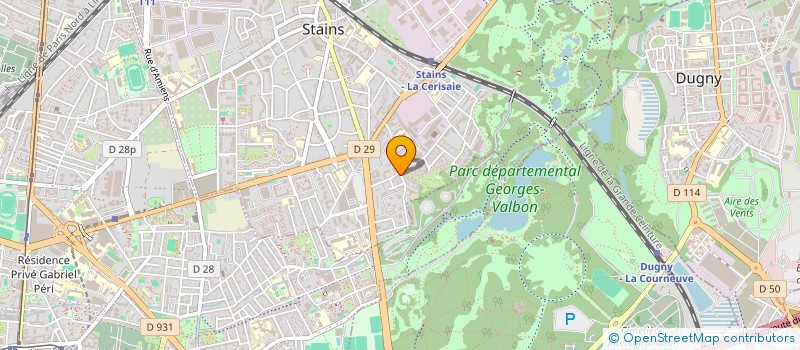 localisation de l'entreprise AOM à STAINS