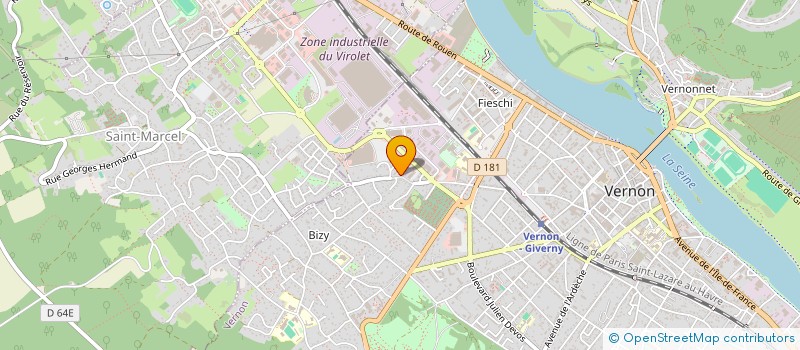localisation de l'entreprise AOM SERVICES-INDUSTRIE à VERNON