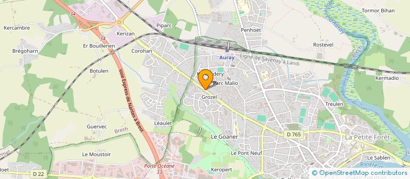 localisation de l'entreprise AOMEKO à AURAY