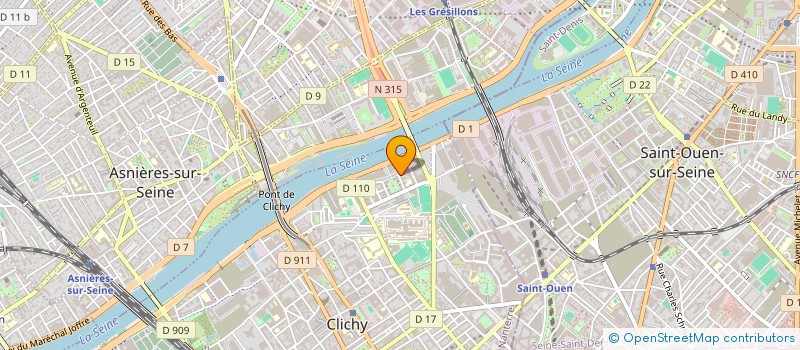 localisation de l'entreprise AOS PRODUCTION à CLICHY