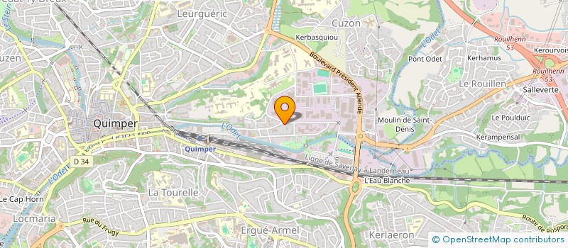 localisation de l'entreprise AOUR GWENN à QUIMPER