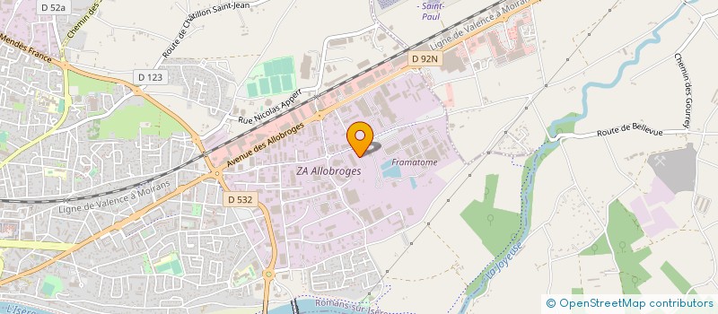 localisation de l'entreprise AOUSTE TRANSPORT  ROMANS-SUR-ISERE