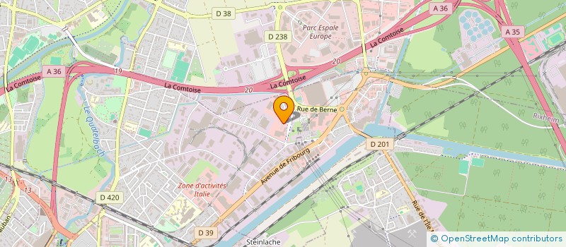 localisation de l'entreprise AOV MULHOUSE  ILLZACH